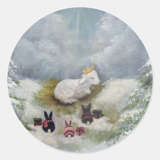 Adesivo Carneiro de Deus Sticker (Frente)