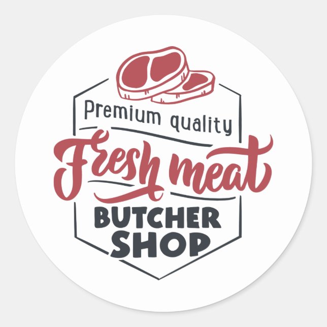 Adesivo Carnes frescas compradas a manteiga (Frente)