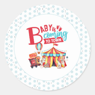 Adesivo Carnival Circus Chaveirinho de Chuva de Bebê Azul