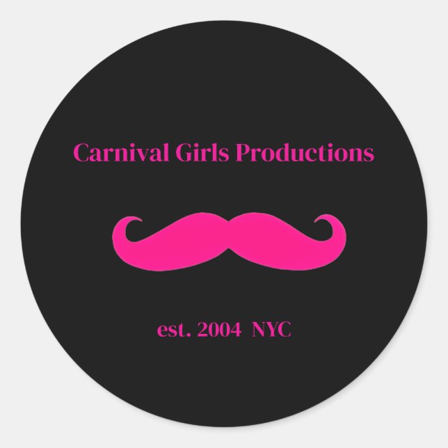 Adesivo Carnival Girls Productions Mustache (Frente)