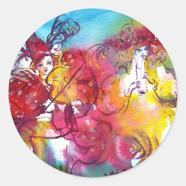 Adesivo CARNIVAL NIGHT / Mascarada veneziana,Dance Music (Frente)