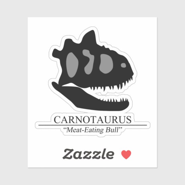 Adesivo Carnotaurus Skull (Folha)