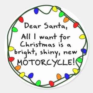 Adesivo Caro Papai noel Motocicleta