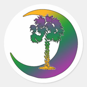 Adesivo Carolina Palmetto e Crescent Rainbow Stickers
