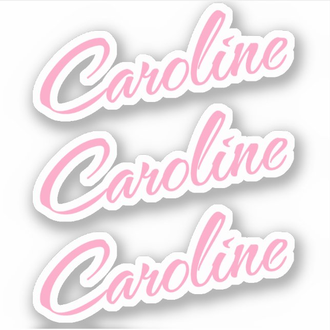 Adesivo Caroline Decorative Name (Nome decorativo da Carol (Frente)