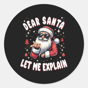 Adesivo Caros Papais noeis, Deixe-me explicar Natal Pajama