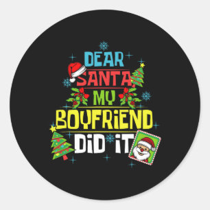 Adesivo Caros Papais noeis, Meu Namorado Fez Xmas Namorada