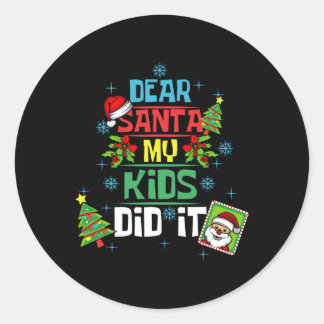 Adesivo Caros Papais noeis Meus Filhos Fizeram Xmas Famíli