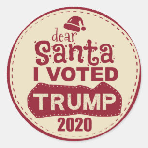 Adesivo Caros Papais noeis, Votei contra Trump 2020