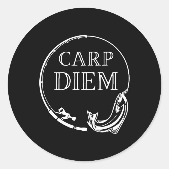 Adesivo Carp Diem Agarra A Carpa Engraçada Diem (Frente)