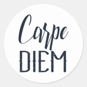 Adesivo Carpe Diem Seize O Dia Preto