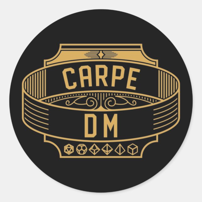 Adesivo Carpe DM Carpe Diem Funny Tabletop RPG (Frente)