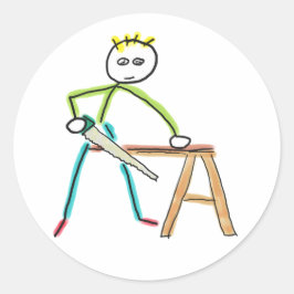 Adesivo Carpentry Stickman