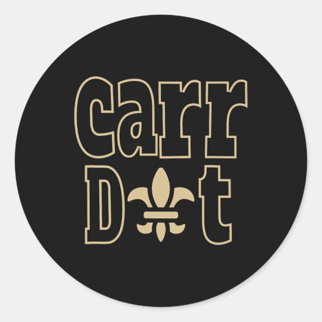 Adesivo Carr Dat New Orleans Louisiana Everyone Loves New  (Frente)