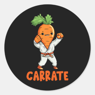 Adesivo Carrate Cute Carrot Artes Marciais Karate Vegetal