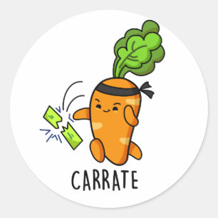 Adesivo Carrate Funny Carrot Karate Pun
