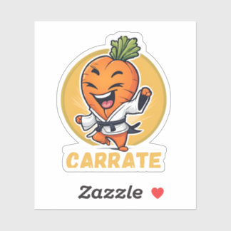 Adesivo Carrate Funny Carrot Karate Pun