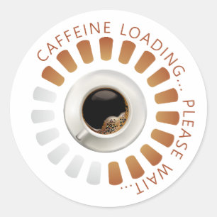 Adesivo Carregando cafeína