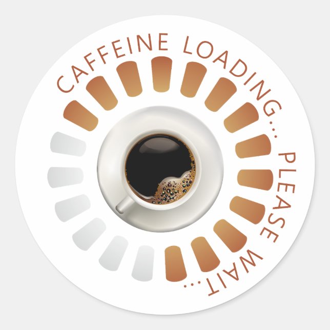 Adesivo Carregando cafeína (Frente)