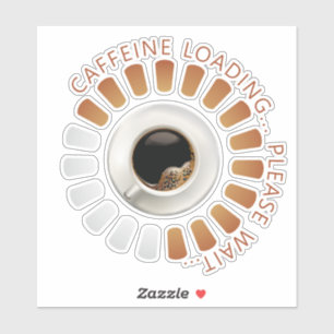 Adesivo Carregando cafeína