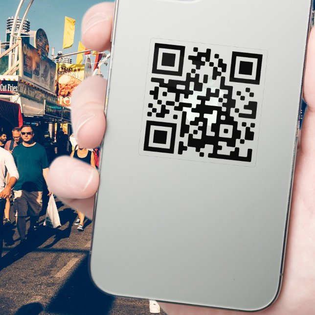 Adesivo Carregue facilmente seu próprio código QR | Transp (Criador carregado)