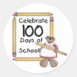 Adesivo Carregue o 100th dia do camiseta e dos presentes