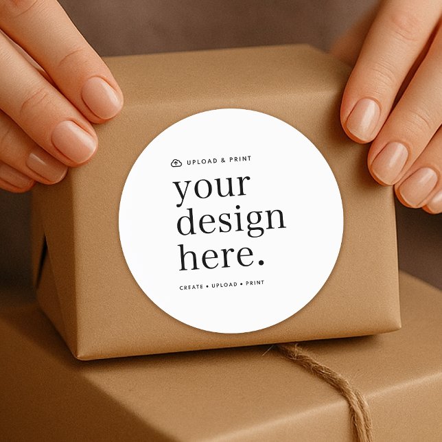 Adesivo Carregue Seu Design 3" Redondo (A versatile sticker template for personal or business use, available on a sheet or bulk roll)