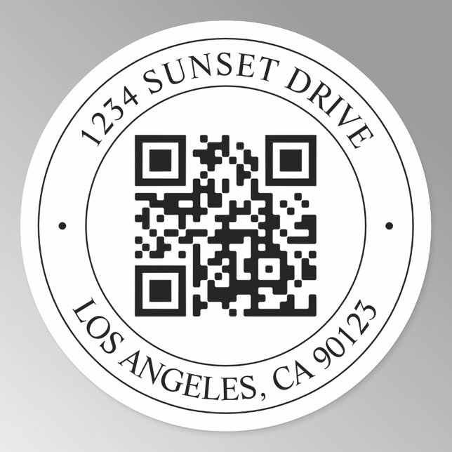 Adesivo Carregue seu próprio código QR e texto personalizá (Criador carregado)