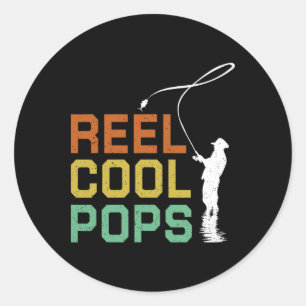 Adesivo Carretel Vintage Resfriado Pops Dia dos Pais Pesca