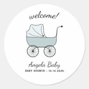 Adesivo Carrinho de Bebê Babá Creche Bem-vindo