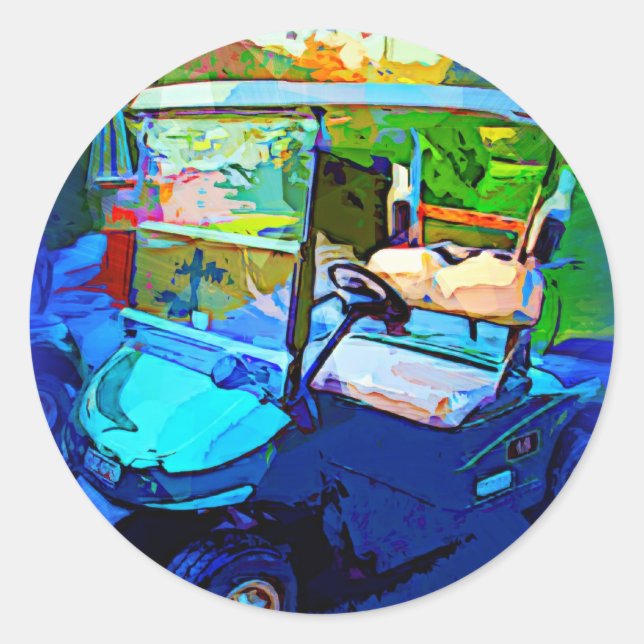 Adesivo Carrinho de Golfe Azul (Frente)