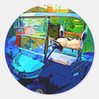 Adesivo Carrinho de Golfe Azul