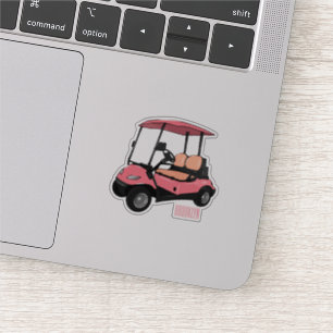 Adesivo Carrinho de golfe / desenho animado de buggy de go
