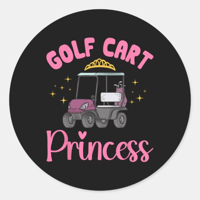 Adesivo Carrinho de Golfe Princesa Golfe Golfe Carrinho (Frente)