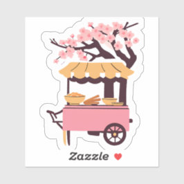 Adesivo Carrinho de ramen rosa pequeno