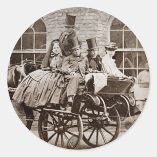 Adesivo Carrinho e Cavalo Irlandeses 1800