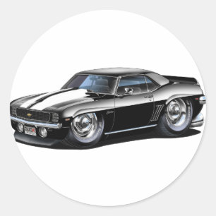 Adesivo Carro 1969 Preto-Branco de Camaro