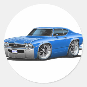 Adesivo Carro Azul Chevelle 1968