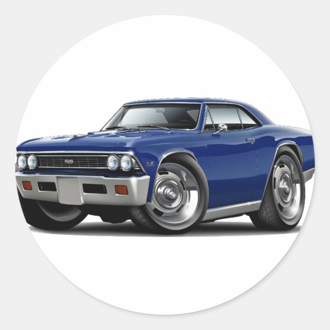 Adesivo Carro Azul Escuro Chevelle 1966 (Frente)