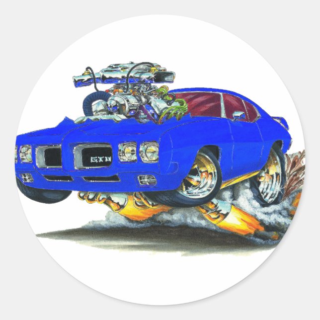 Adesivo Carro Azul GTO 1970 (Frente)