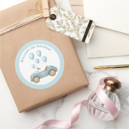 Adesivo Carro Azul Pastel e Festa de aniversário dos Balõe