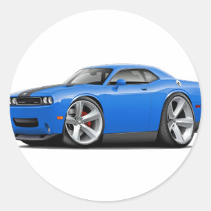 Adesivo Carro Azul-Preto do desafiador SRT8