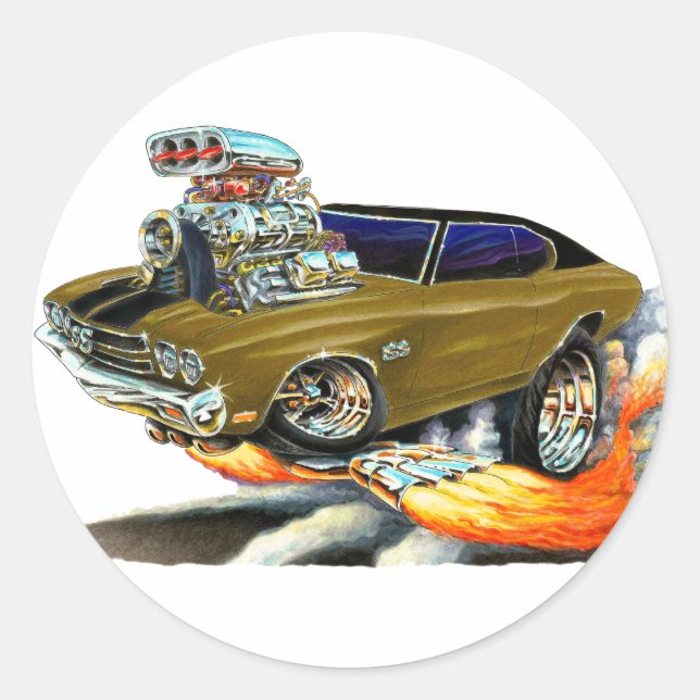 Adesivo Carro Brown Chevelle 1970 (Frente)