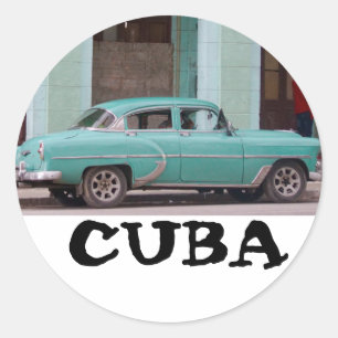Adesivo Carro clássico de Cuba com haxana