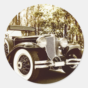 Adesivo Carro clássico do Sepia do vintage