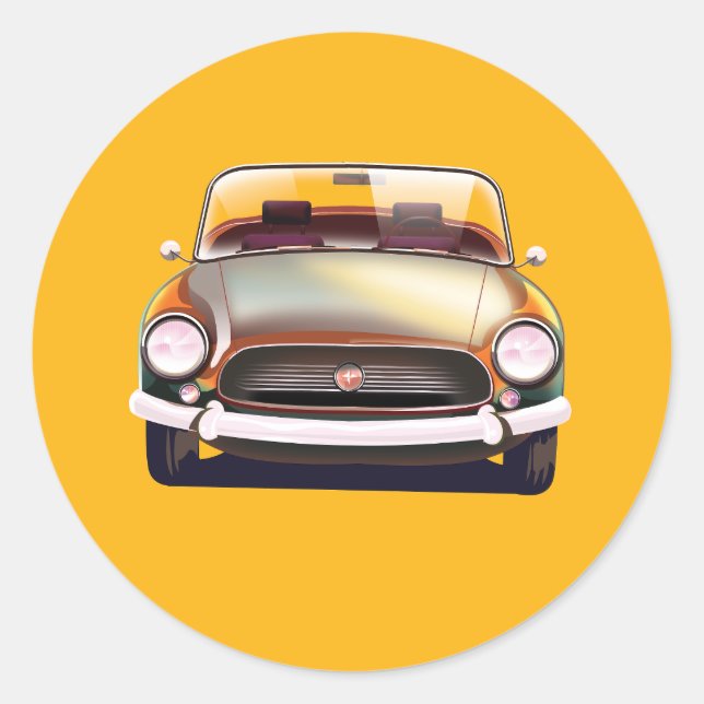 Adesivo Carro clássico vintage (Frente)
