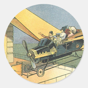 Adesivo Carro conversível de ficção científica vintage ste