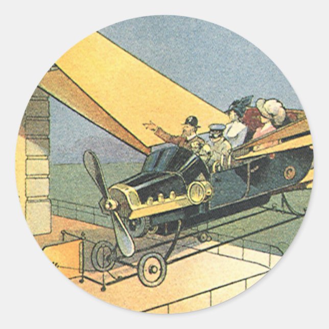 Adesivo Carro conversível de ficção científica vintage ste (Frente)