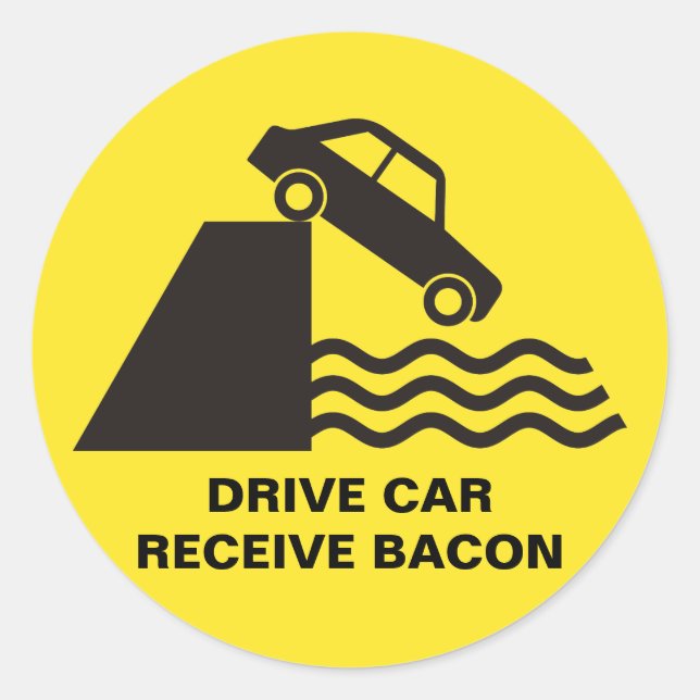 Adesivo Carro da unidade - Recepção de bacon (Frente)