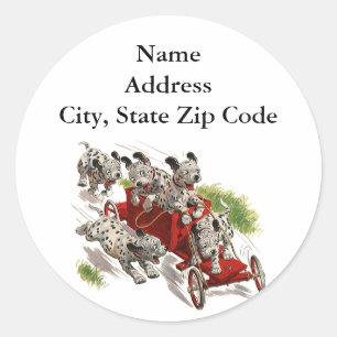 Adesivo Carro de bombeiros Dalmatian bonito dos cães de